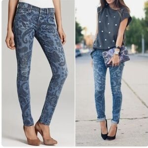 Citizens of humanity Avedon low rise skinny paisley printed jeans 25